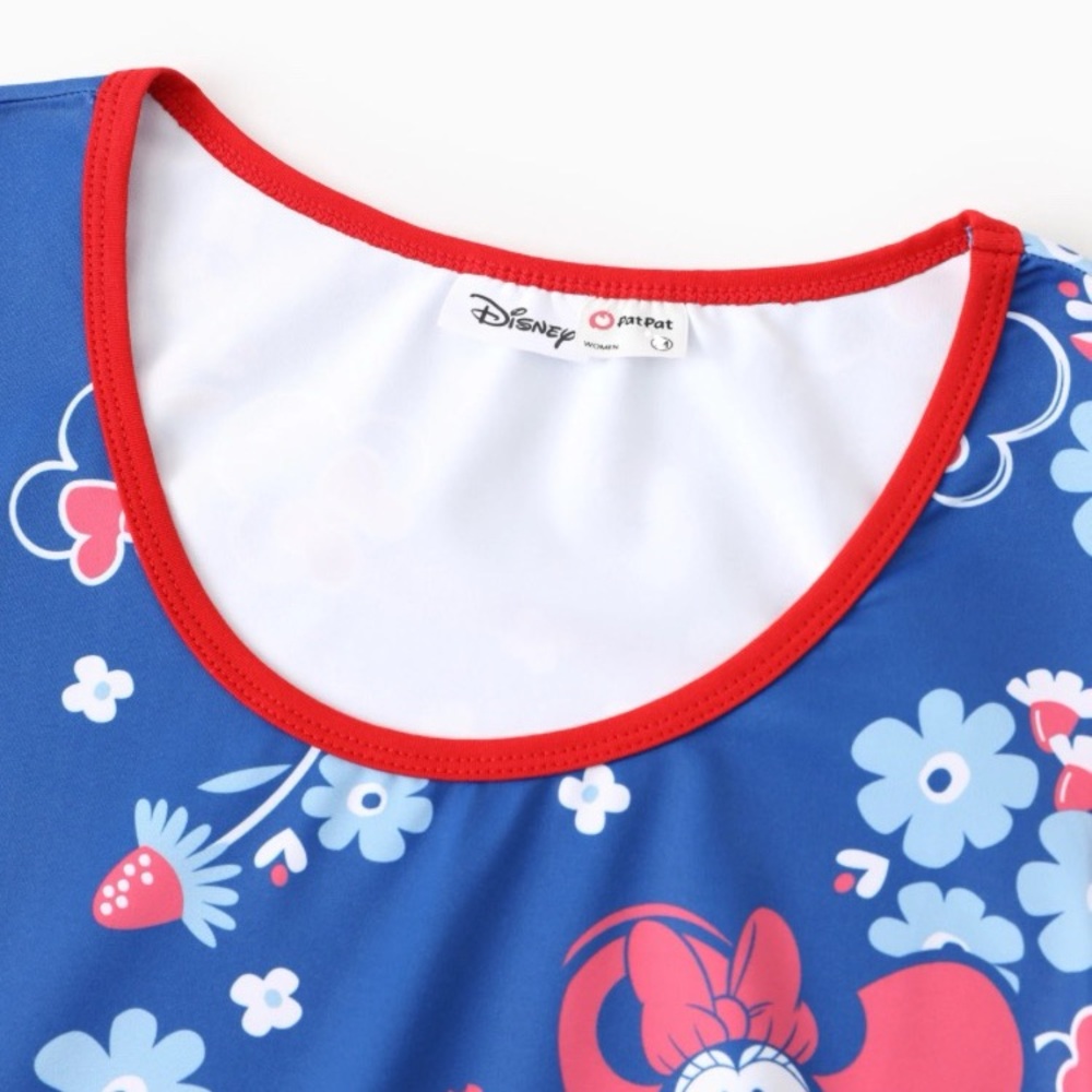 Disney Mickey and Friends Minnie Floral Print Blue Dress - Picture 4 of 11